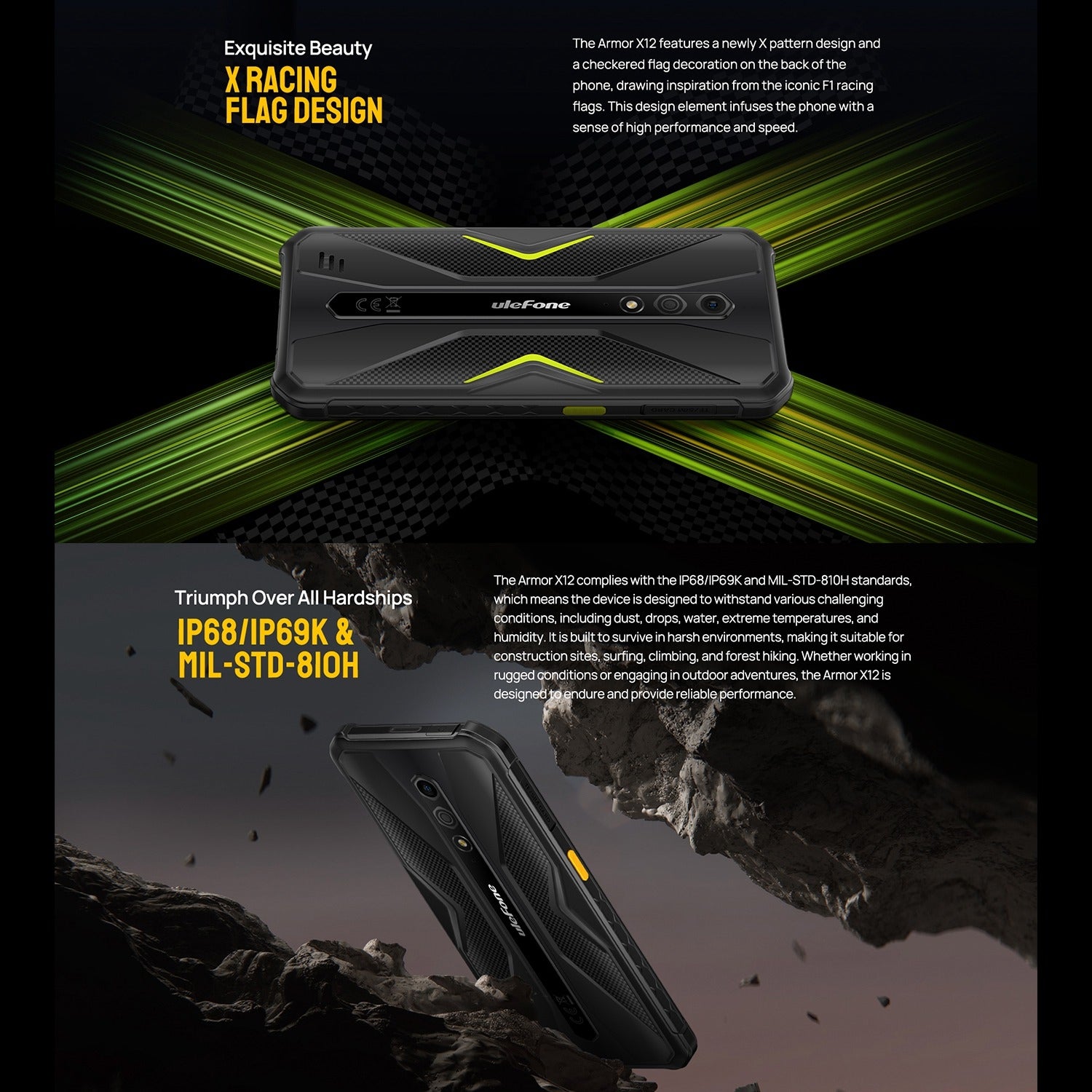 Ulefone Armor X12, 3GB+32GB, Rugged Phone, Face Unlock, 5.45 inch Android 13 Go MediaTek Helio A22 Quad Core, Network: 4G, NFC(Some Orange)