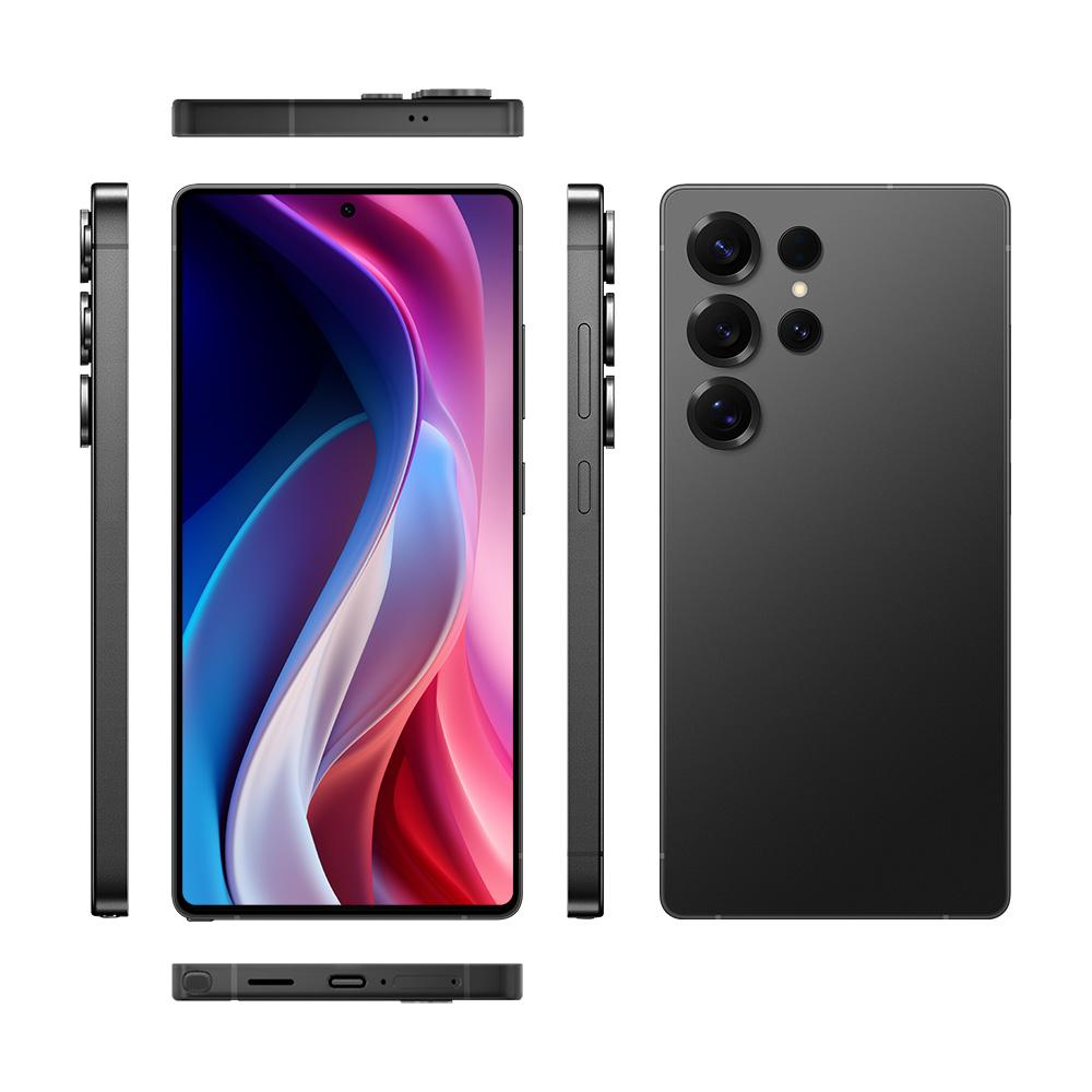F102 / S25 Ultra, 4GB+64GB, 6.75 inch Android 11 MTK6762 Octa Core, Network: 4G, Dual SIM, Support Wireless Charging, Plug:UK Plug(Titanium Black)