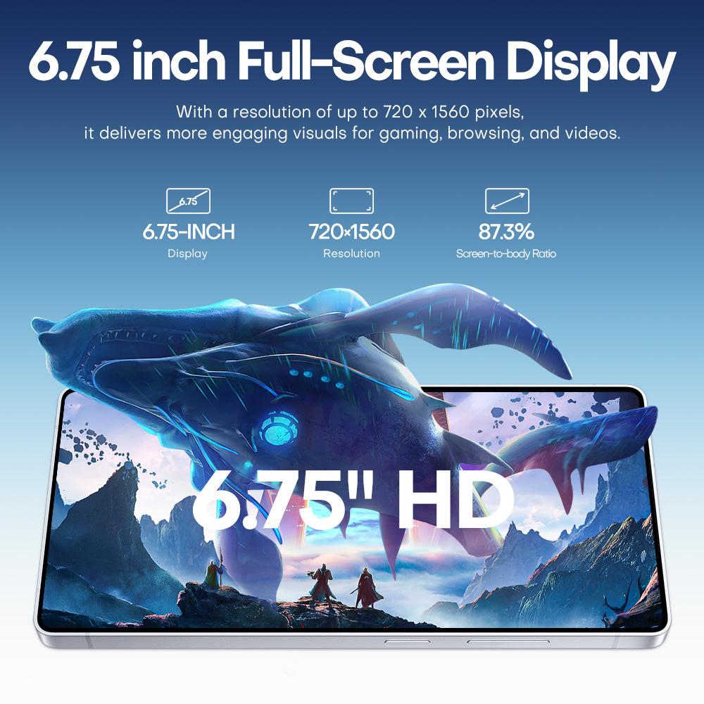 F102 / S25 Ultra, 4GB+64GB, 6.75 inch Android 11 MTK6762 Octa Core, Network: 4G, Dual SIM, Support Wireless Charging, Plug:US Plug(Titanium Sliver)
