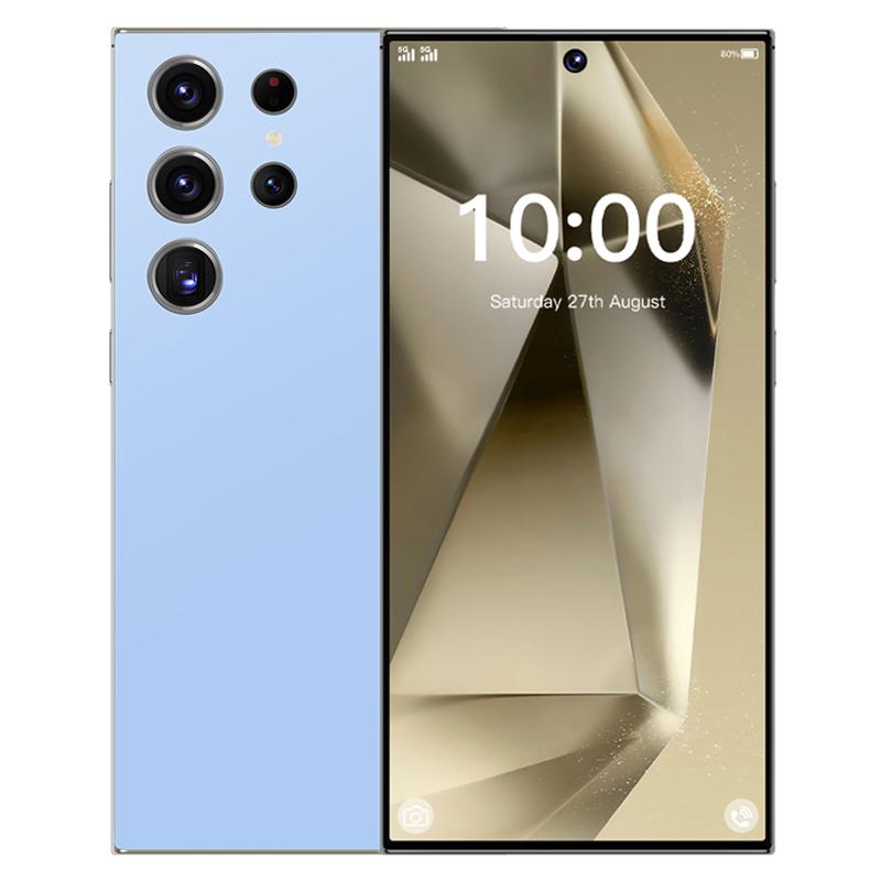 S24 Ultra / S7, 4GB+128GB, 6.75 inch Android 10 MTK6750 Octa Core, Network: 4G, Dual SIM, Plug:EU Plug(Sky Blue)