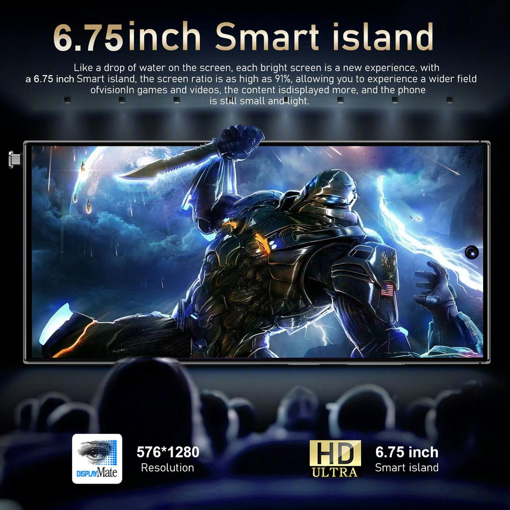 S24 Ultra / S7, 4GB+128GB, 6.75 inch Android 10 MTK6750 Octa Core, Network: 4G, Dual SIM, Plug:AU Plug(Gold)