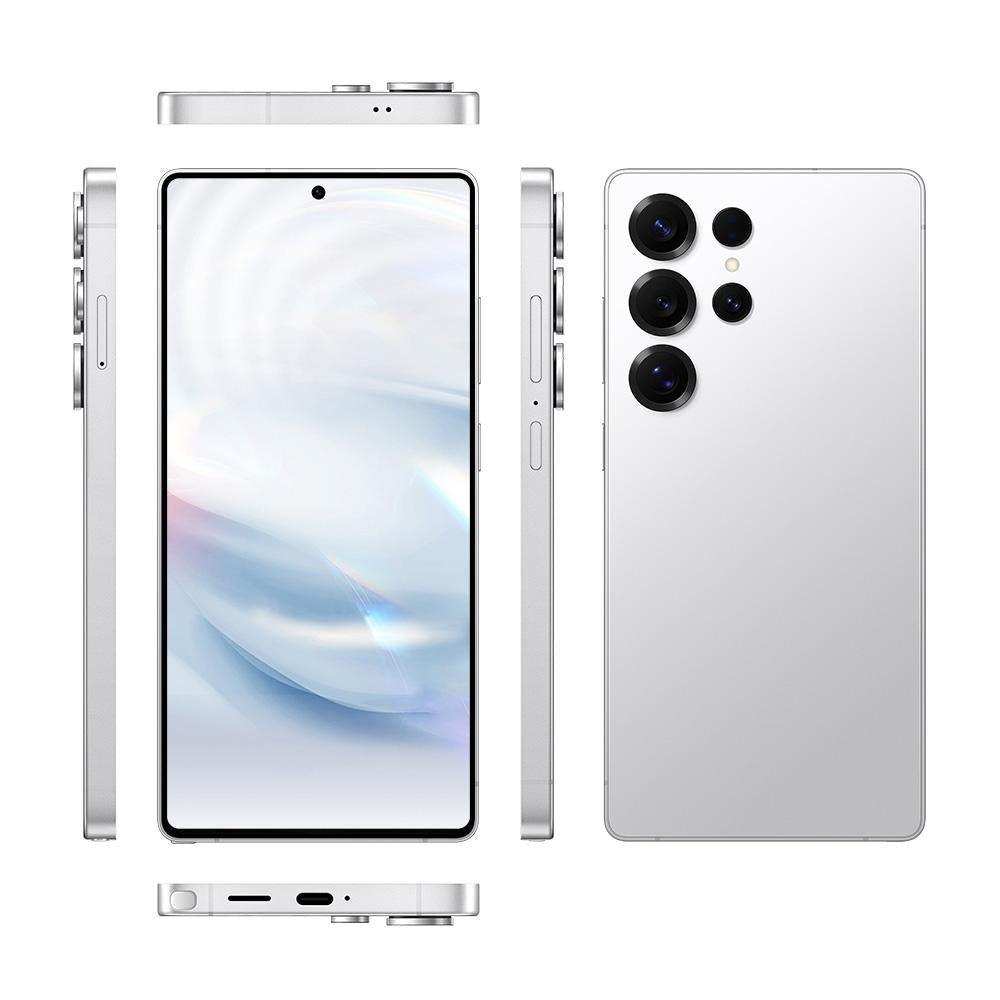 S25 Ultra / Q25, 4GB+64GB, 6.75 inch Android 12 MTK6762 Octa Core, Network: 4G, Dual SIM, with Stylus Pen, Plug:EU Plug(Titanium White Sliver)