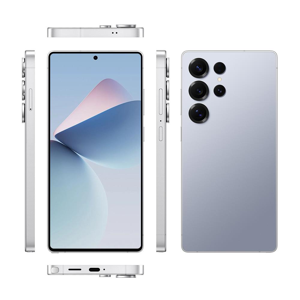 S25 Ultra / Q25, 4GB+64GB, 6.75 inch Android 12 MTK6762 Octa Core, Network: 4G, Dual SIM, with Stylus Pen, Plug:EU Plug(Titanium Silver Blue)