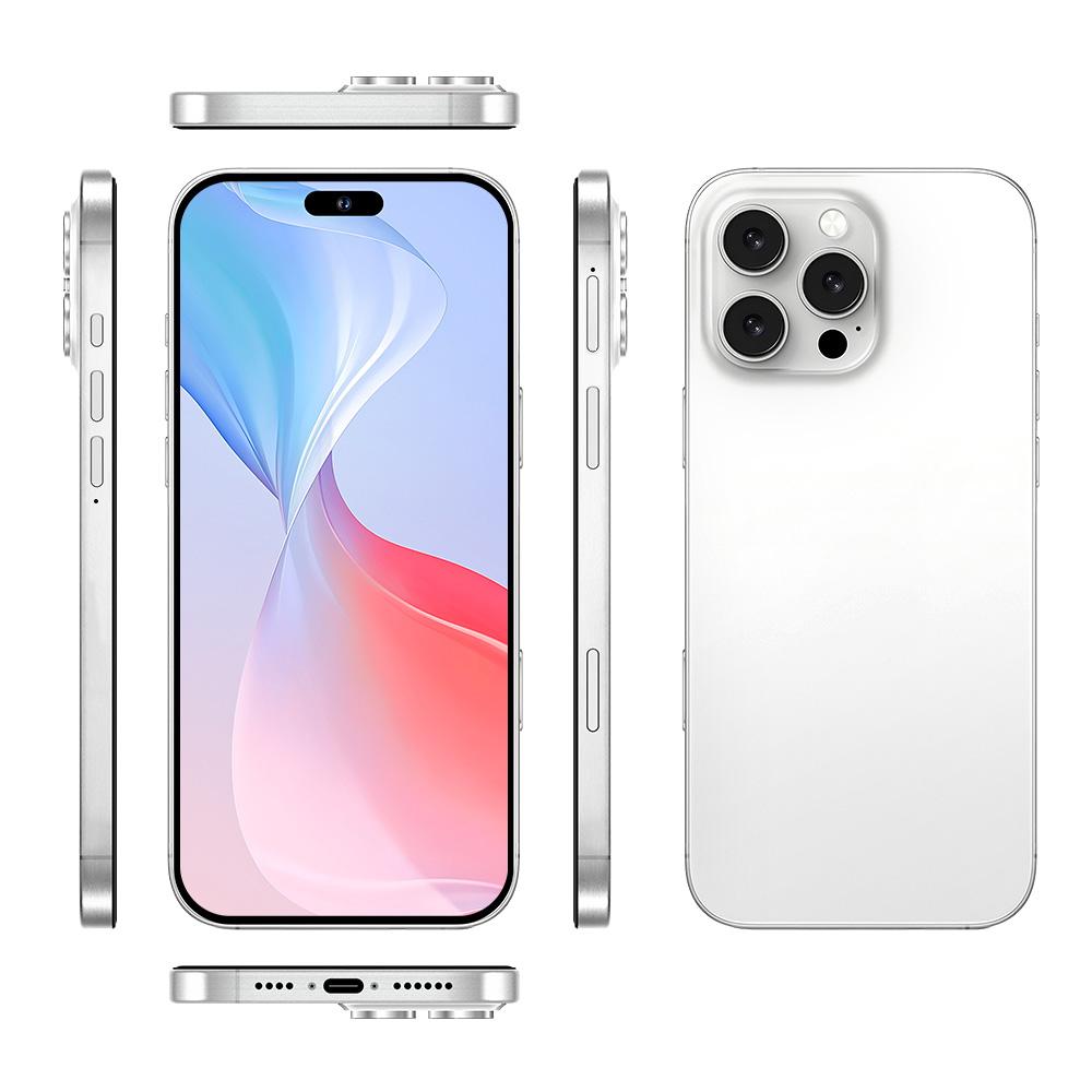 I16 Pro Max / PDQ6, 4GB+64GB, 6.58 inch Android 10 MTK6739 Quad Core, Network: 4G, Dual SIM, Plug:EU Plug(White)