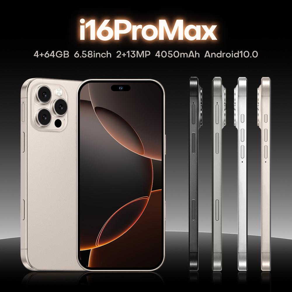 I16 Pro Max / PDQ6, 4GB+64GB, 6.58 inch Android 10 MTK6739 Quad Core, Network: 4G, Dual SIM, Plug:US Plug(Gold)