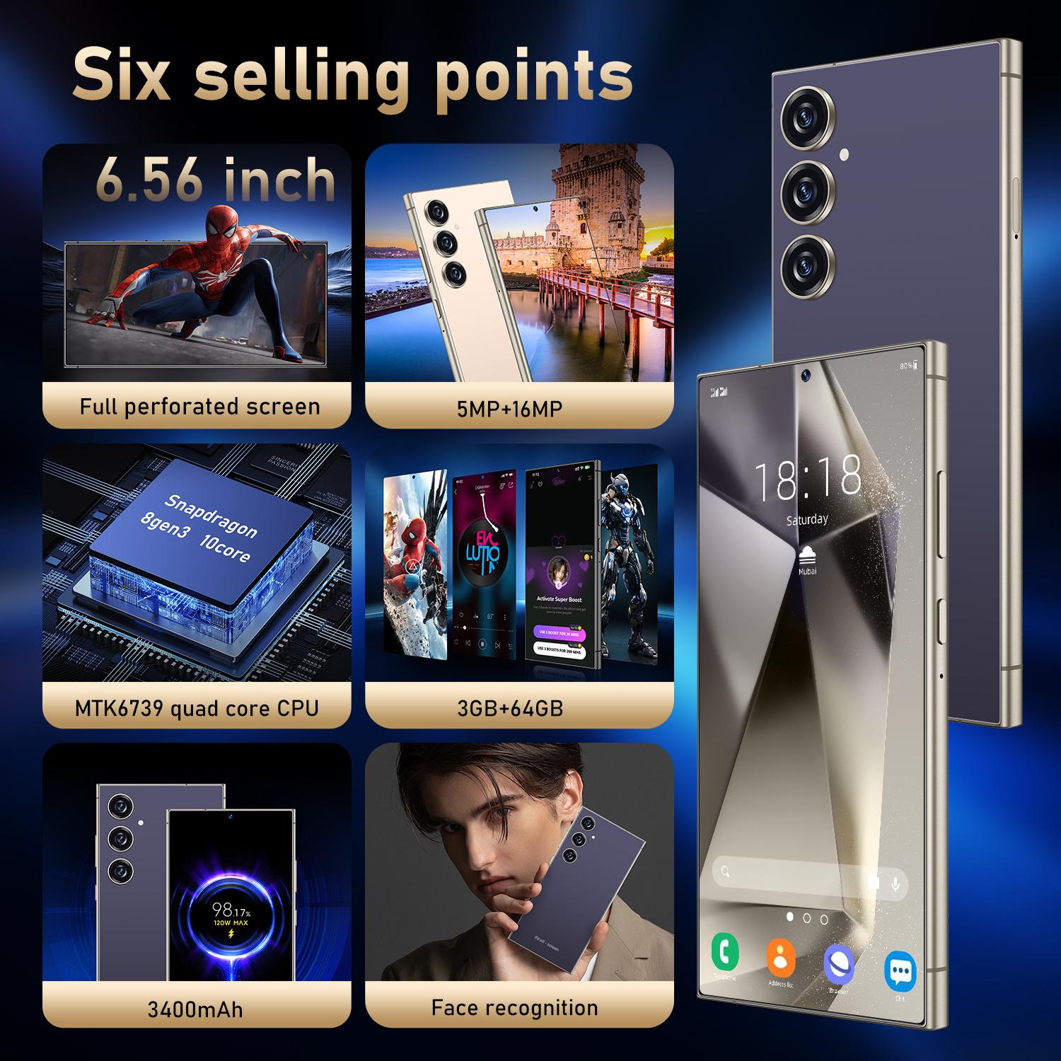 C24 Pro / S3-3, 3GB+64GB, 6.56 inch Android 10 MTK6739 Quad Core, Network: 4G, Dual SIM, Plug:US Plug(Black)
