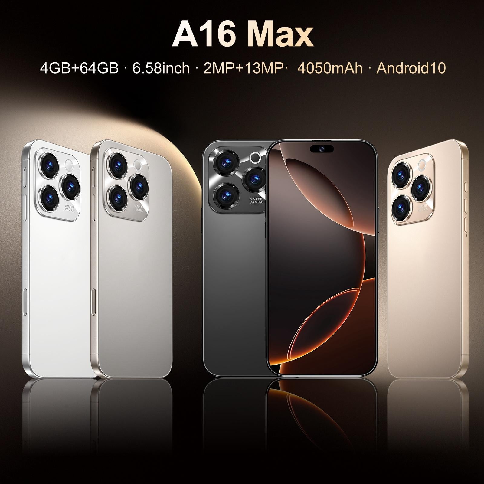 A16 Max / PDA89, 4GB+64GB, 6.58 inch Android 10 MTK6739 Quad Core, Network: 4G, Dual SIM, Plug:AU Plug(White)