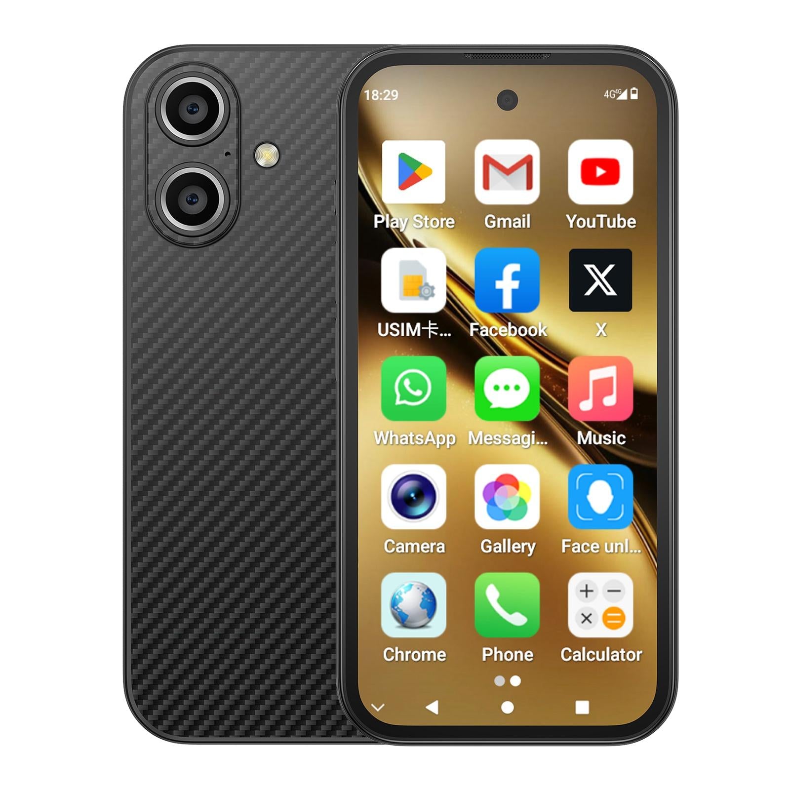 Q333, 4GB+64GB, 3.97 inch Android 12 Mediatek MT6762 Octa Core, Network: 4G, Dual SIM(Black)