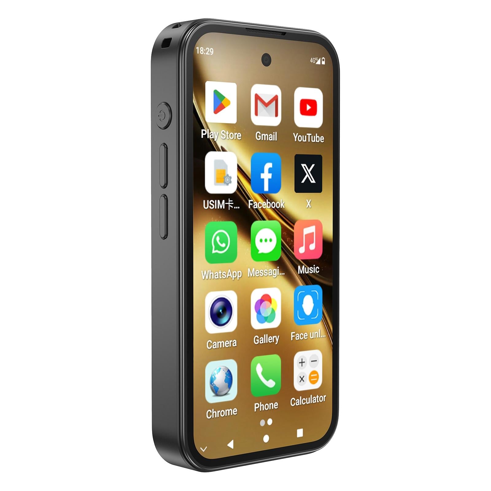 Q333, 4GB+64GB, 3.97 inch Android 12 Mediatek MT6762 Octa Core, Network: 4G, Dual SIM(Black)