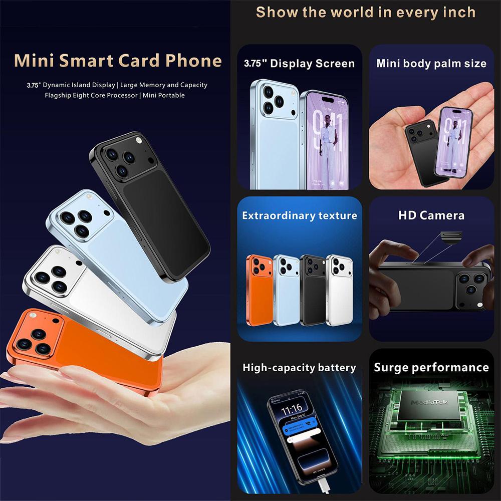 Melrose S17 Pro Mini, 4GB+64GB, 3.75 inch Android 12.0 MTK6765 Octa Core, Network: 4G, Dual SIM, Support Google Play(Black)