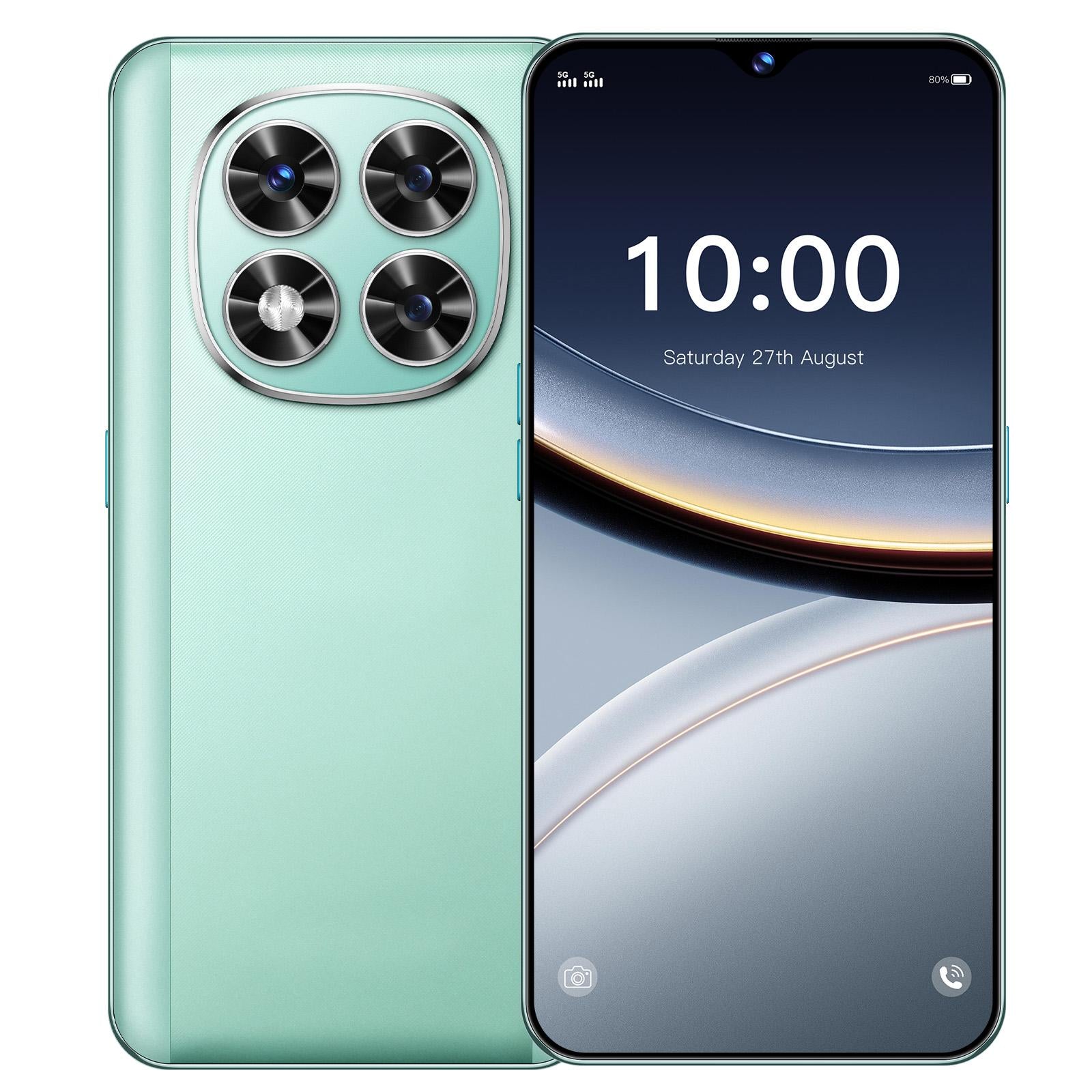B100, 6GB+128GB, 6.53 inch Android 11 MT6771V Octa Core, Network: 4G, Dual SIM, Plug:UK Plug(Green)