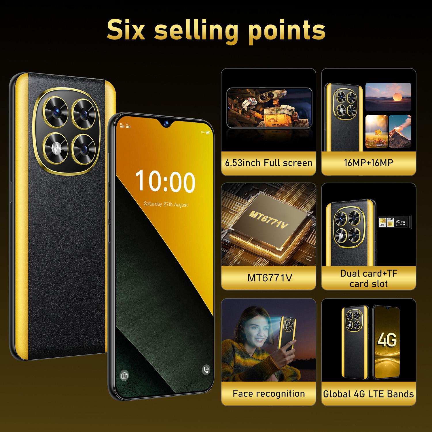 B100, 6GB+128GB, 6.53 inch Android 11 MT6771V Octa Core, Network: 4G, Dual SIM, Plug:UK Plug(Green)