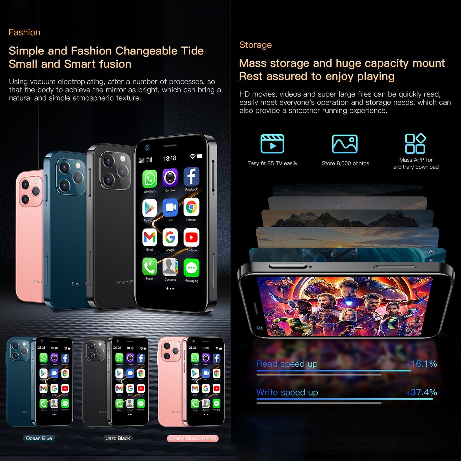 SOYES XS12 Pro, 2GB+16GB, 3.0 inch Android 10.0 MTK6750 Octa Core, Bluetooth, WiFi, OTG, Network: 4G, Dual SIM, Support Google Play (Pink)