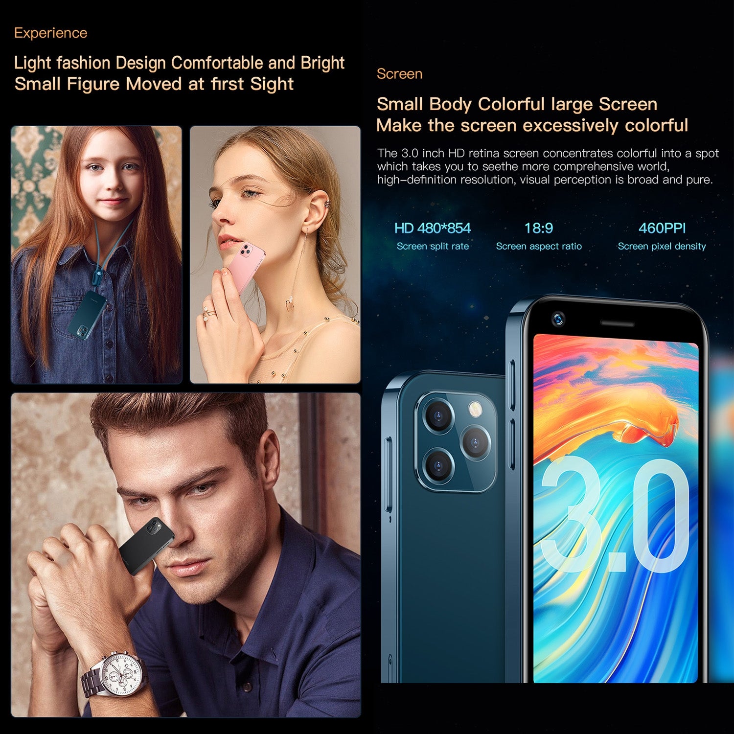 SOYES XS12 Pro, 4GB+32GB, 3.0 inch Android 10.0 MTK6750 Octa Core, Bluetooth, WiFi, FM, OTG, Network: 4G, Dual SIM, Support Google Play (Pink)