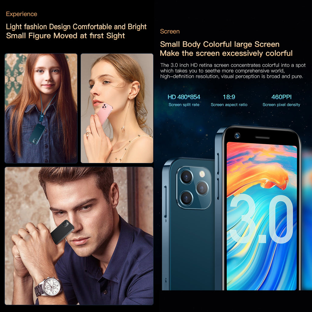SOYES XS12 Pro, 4GB+32GB, 3.0 inch Android 10.0 MTK6750 Octa Core, Bluetooth, WiFi, FM, OTG, Network: 4G, Dual SIM, Support Google Play (Blue)