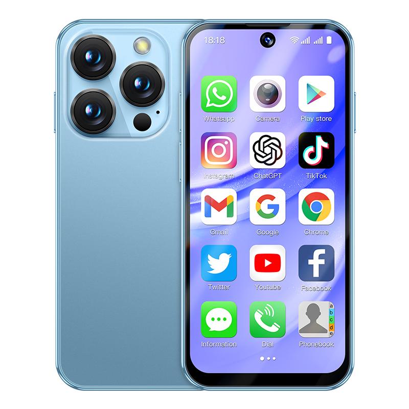 SOYES XS19 Pro, 4GB+64GB, 3.8 inch Android 12.0 MTK6762 Quad Core, Network: 4G, Dual SIM, GPS, OTG, Support Google Play Store (Blue)