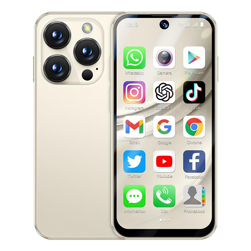 SOYES XS19 Pro, 4GB+64GB, 3.8 inch Android 12.0 MTK6762 Quad Core, Network: 4G, Dual SIM, GPS, OTG, Support Google Play Store (Beige)