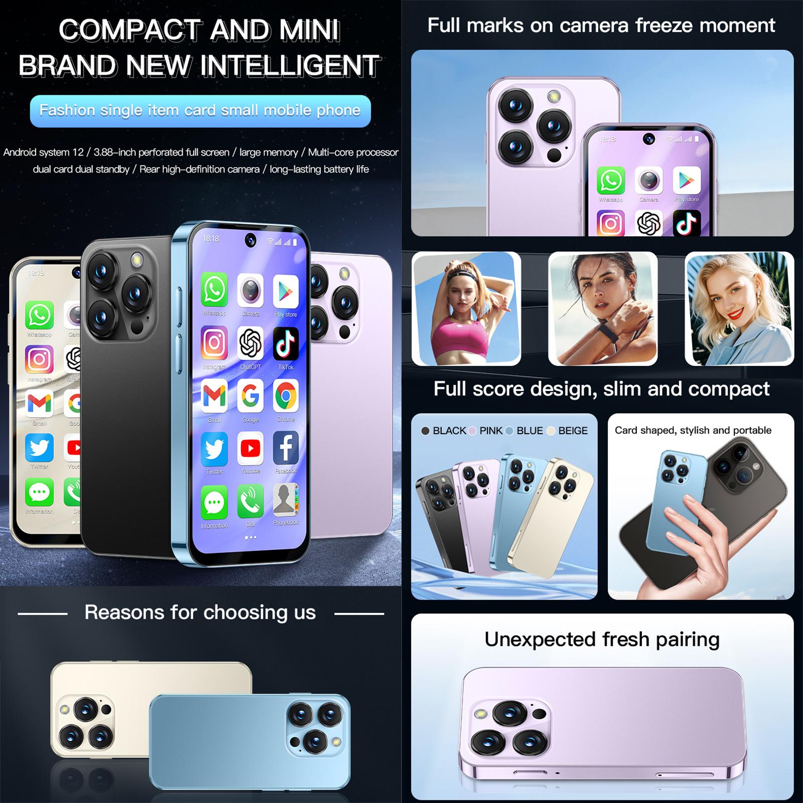 SOYES XS19 Pro, 4GB+64GB, 3.8 inch Android 12.0 MTK6762 Quad Core, Network: 4G, Dual SIM, GPS, OTG, Support Google Play Store (Purple)