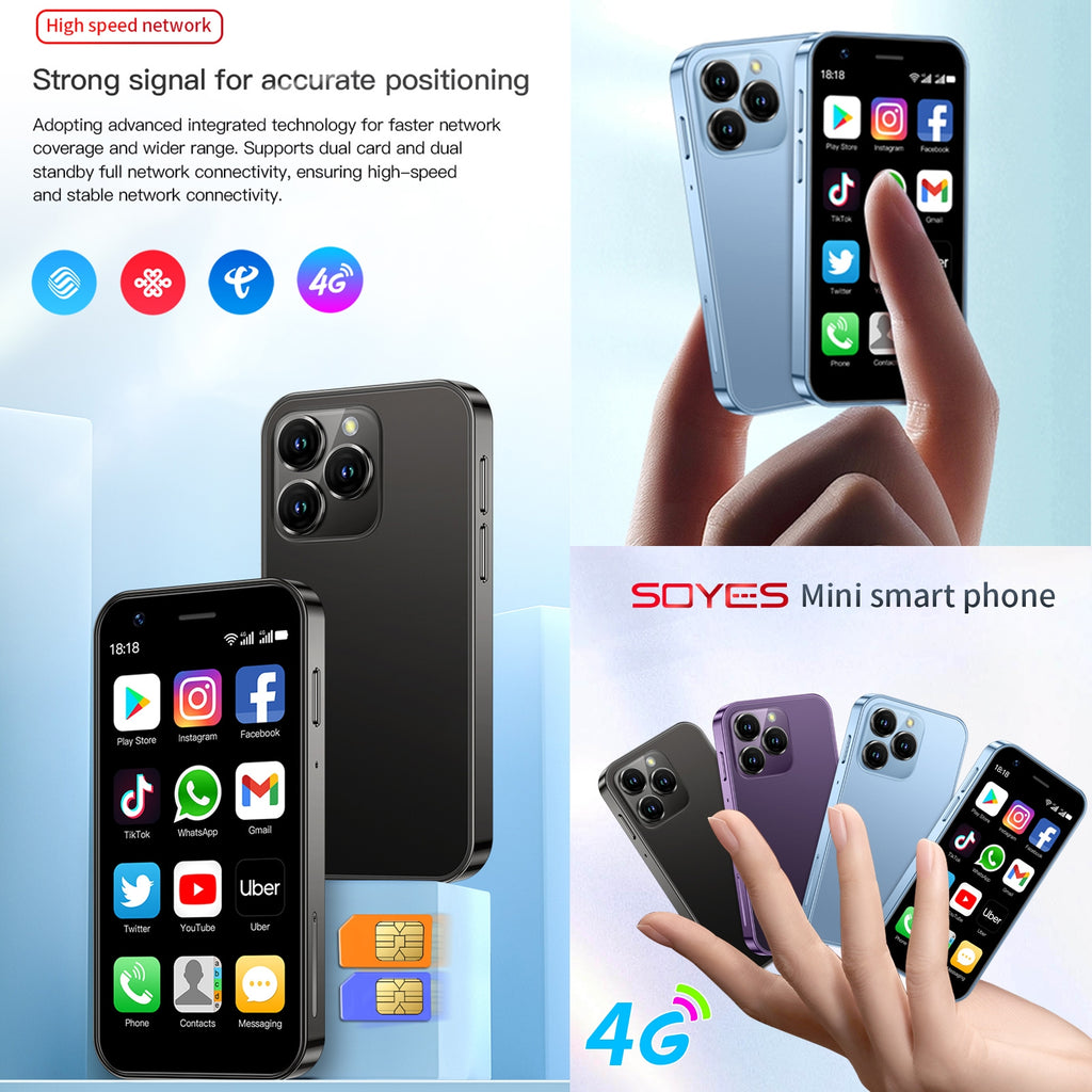 SOYES XS16, 3GB+64GB, 3.0 inch Android 10.0 MTK6737 Quad Core, Bluetooth, WiFi, Network: 4G, Dual SIM, Support Google Play Store (Purple)