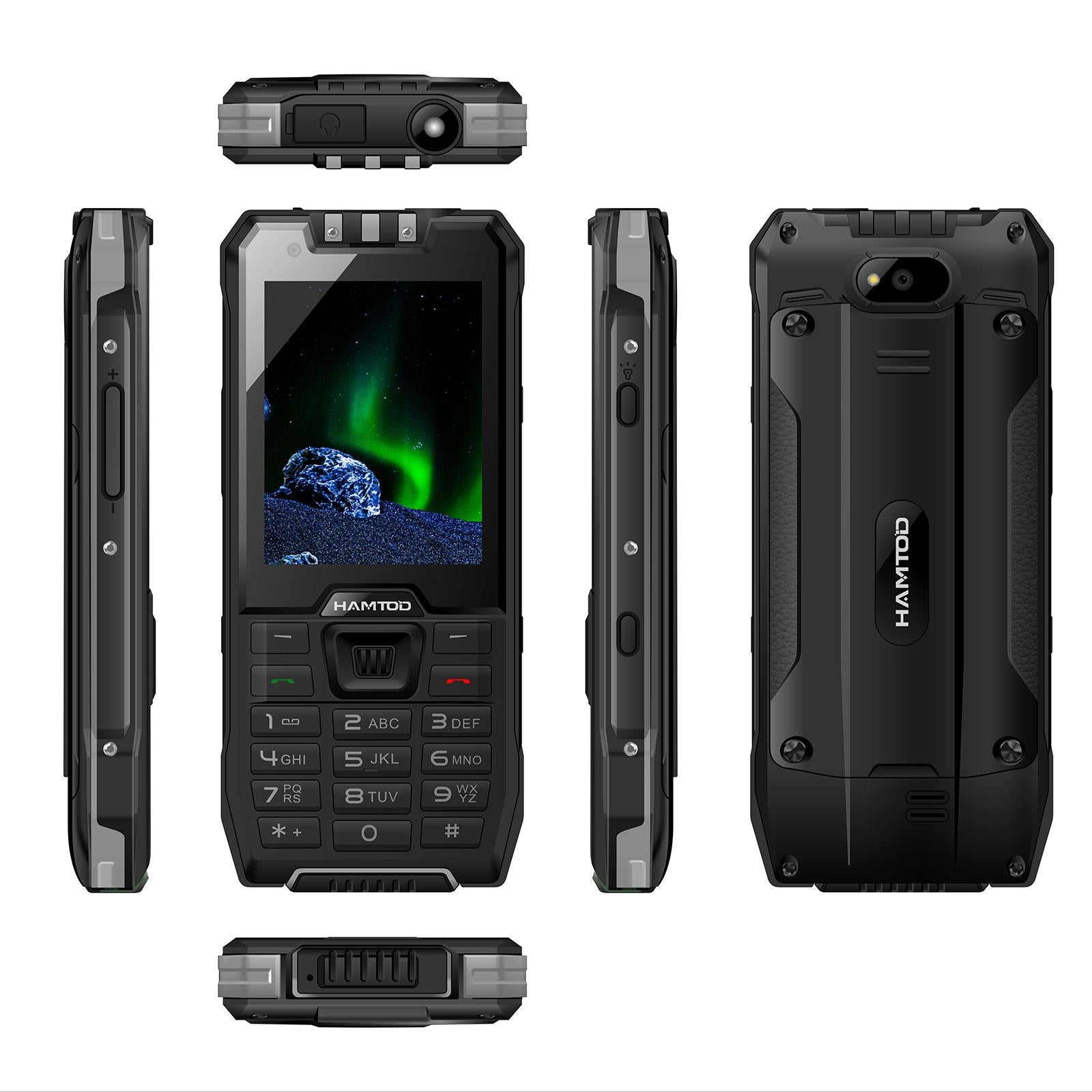 HAMTOD H6 Rugged Phone, 3GB+32GB, 2.83 inch Android 11 UNISOC SC9832E Quad-core, Network: 4G, Support VoLTE, SOS, Google, Whatsapp, Twitter, Facebook, FM (Black)