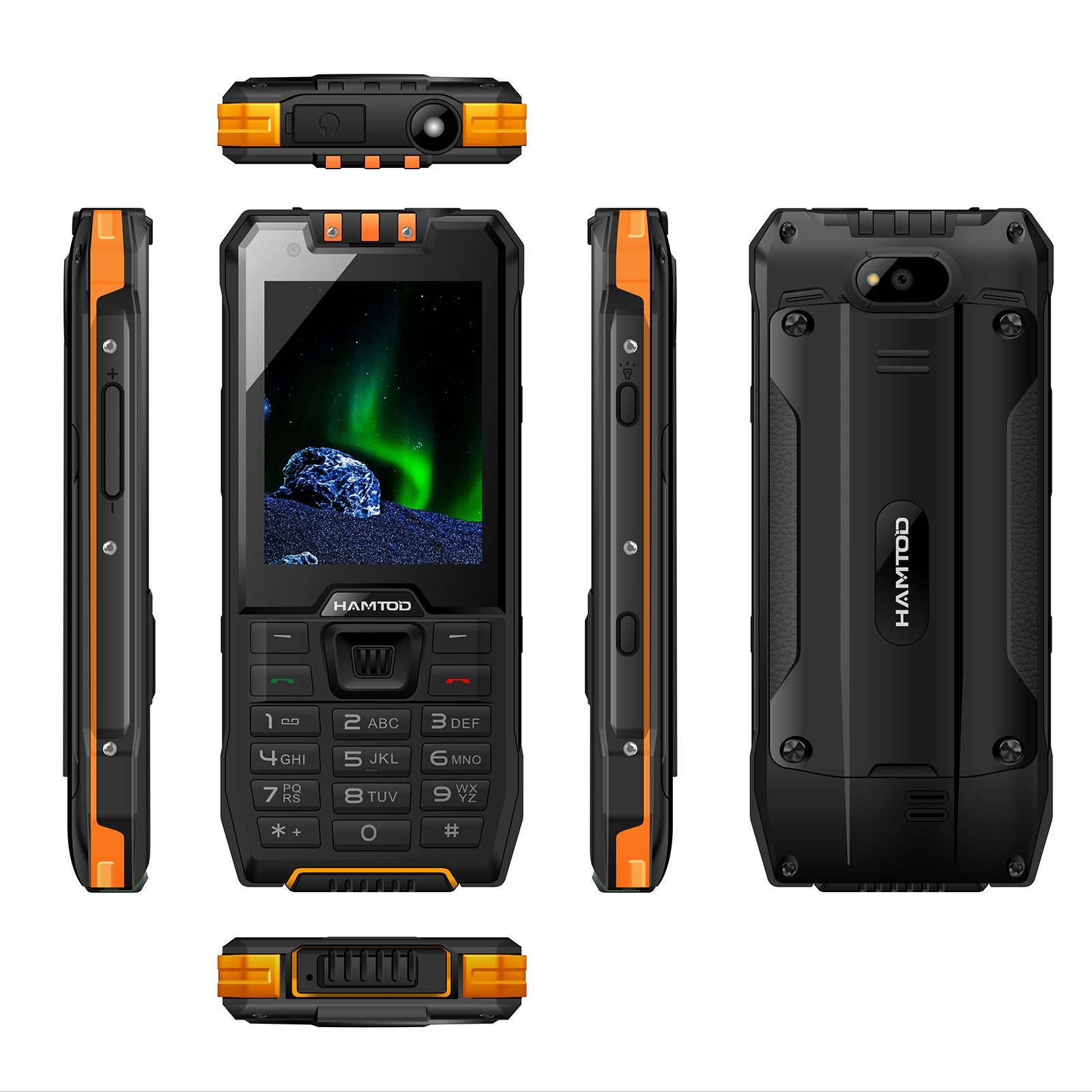 HAMTOD H6 Rugged Phone, 3GB+32GB, 2.83 inch Android 11 UNISOC SC9832E Quad-core, Network: 4G, Support VoLTE, SOS, Google, Whatsapp, Twitter, Facebook, FM (Orange)