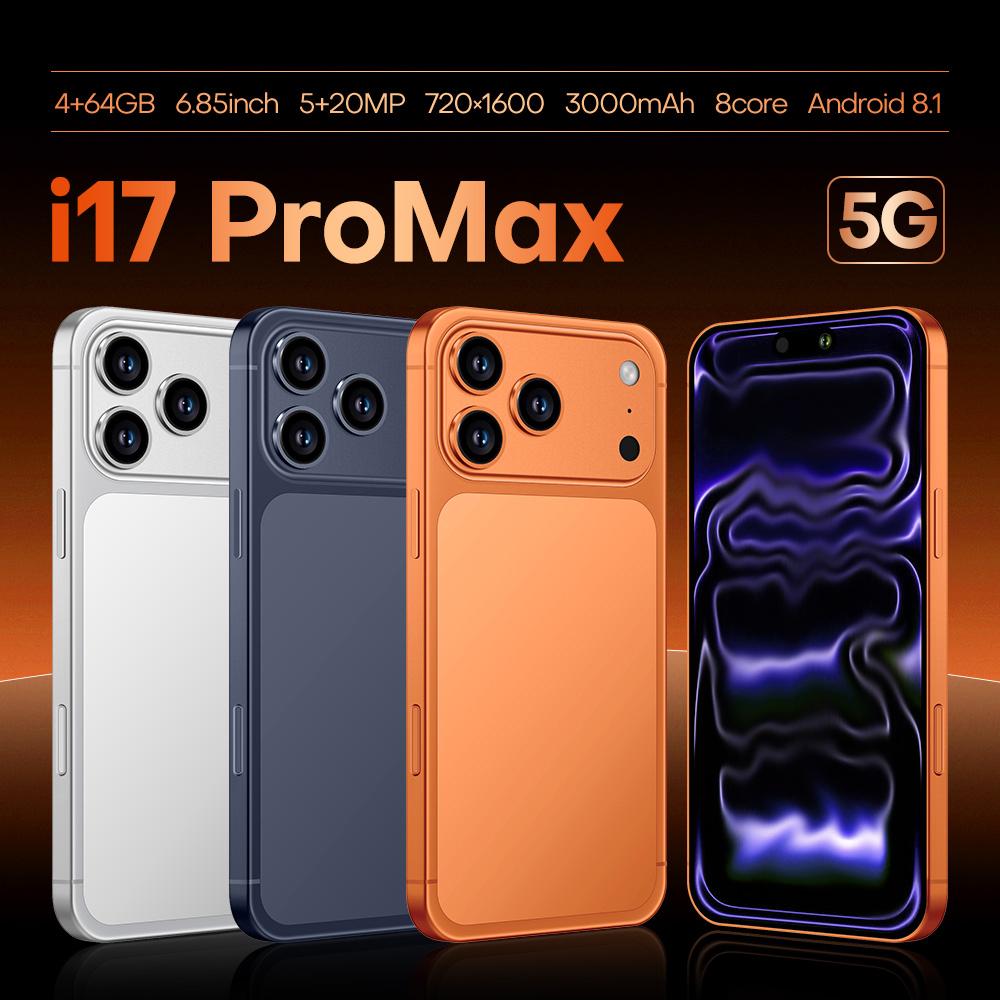 i17 Pro Max / A19, 4GB+64GB, 6.85 inch Android 8.1 MTK6762 Octa Core, Network: 4G, Dual SIM, AU Plug (Blue)