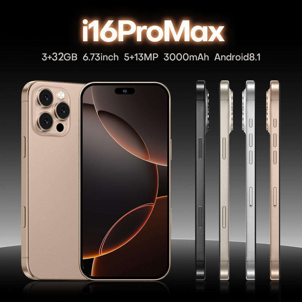 i16 Pro Max / A08, 3GB+32GB, 6.73 inch Screen, Face Identification, Android 8.1 MTK6753 Octa Core, Network: 3G, Dual SIM, US Plug (White)