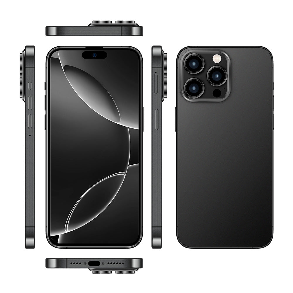 i16 Pro Max / Q5A, 6GB+128GB, 6.5 inch Screen, Face Identification, Android 10 MTK6762 Octa Core, OTG, NFC, Network: 4G, Dual SIM, UK Plug (Black)