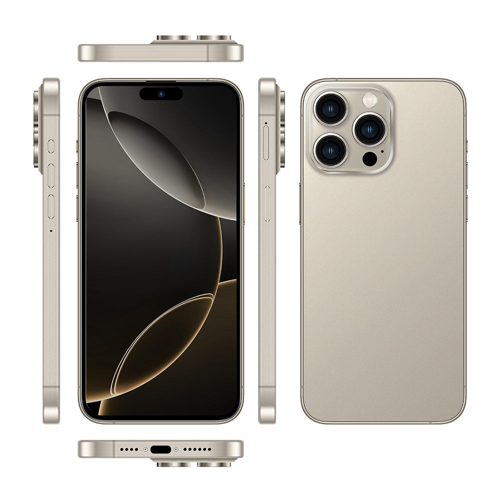 i16 Pro Max / Q5A, 6GB+128GB, 6.5 inch Screen, Face Identification, Android 10 MTK6762 Octa Core, OTG, NFC, Network: 4G, Dual SIM, UK Plug (Grey)