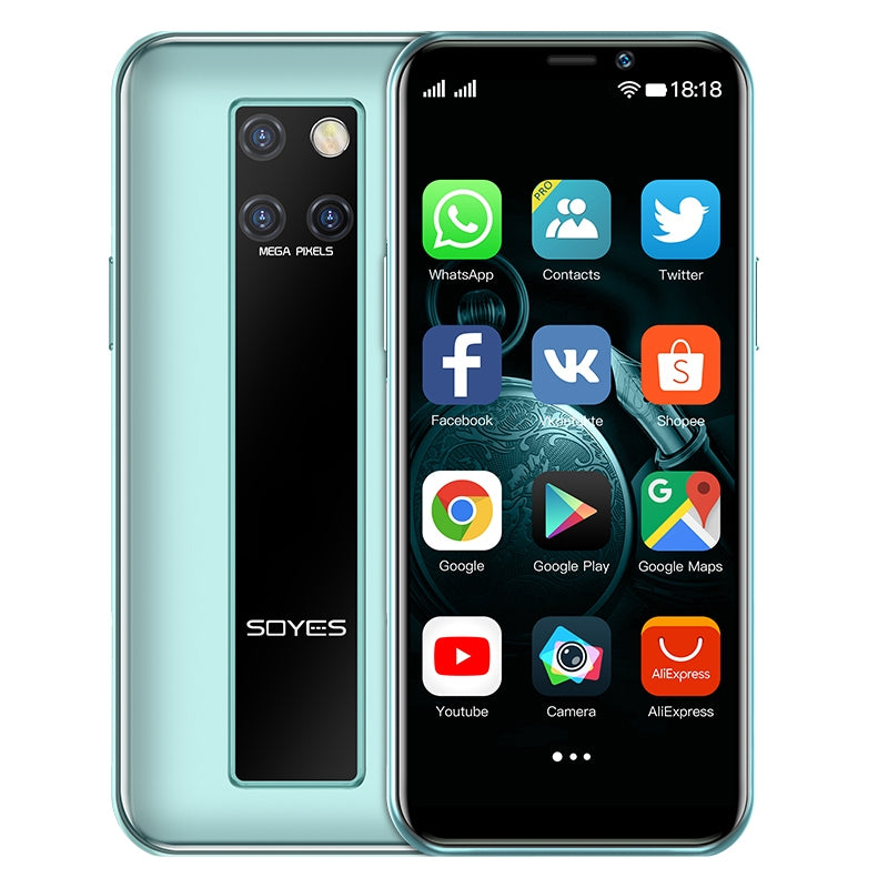 SOYES S10H, 3GB+64GB, Face Identification, 3.46 inch Android 9.0 MTK6739CW Quad Core up to 1.28GHz, Dual SIM, Bluetooth, WiFi, GPS, Network: 4G(Emerald)