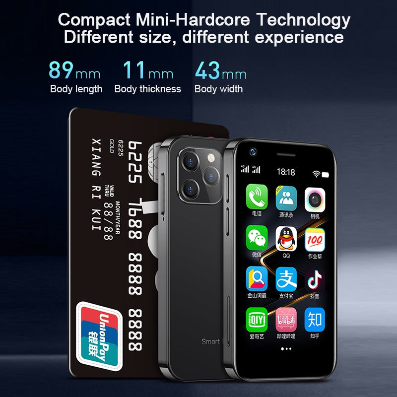 SOYES XS12, 3GB+32GB,  3.0 inch Android 9.0 MTK6737M Quad Core up to 1.1GHz, Bluetooth, WiFi, FM, Network: 4G, Dual SIM(Black)