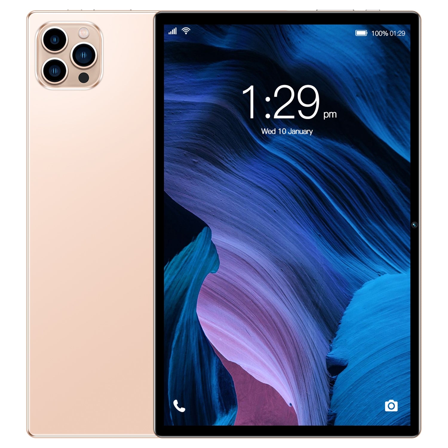 P60 4G Phone Call Tablet PC, 10.1 inch, 4GB+64GB, Android 10.0 MTK6750 Octa Core 1.8GHz, Dual SIM, Support GPS, OTG, WiFi, BT (Gold)