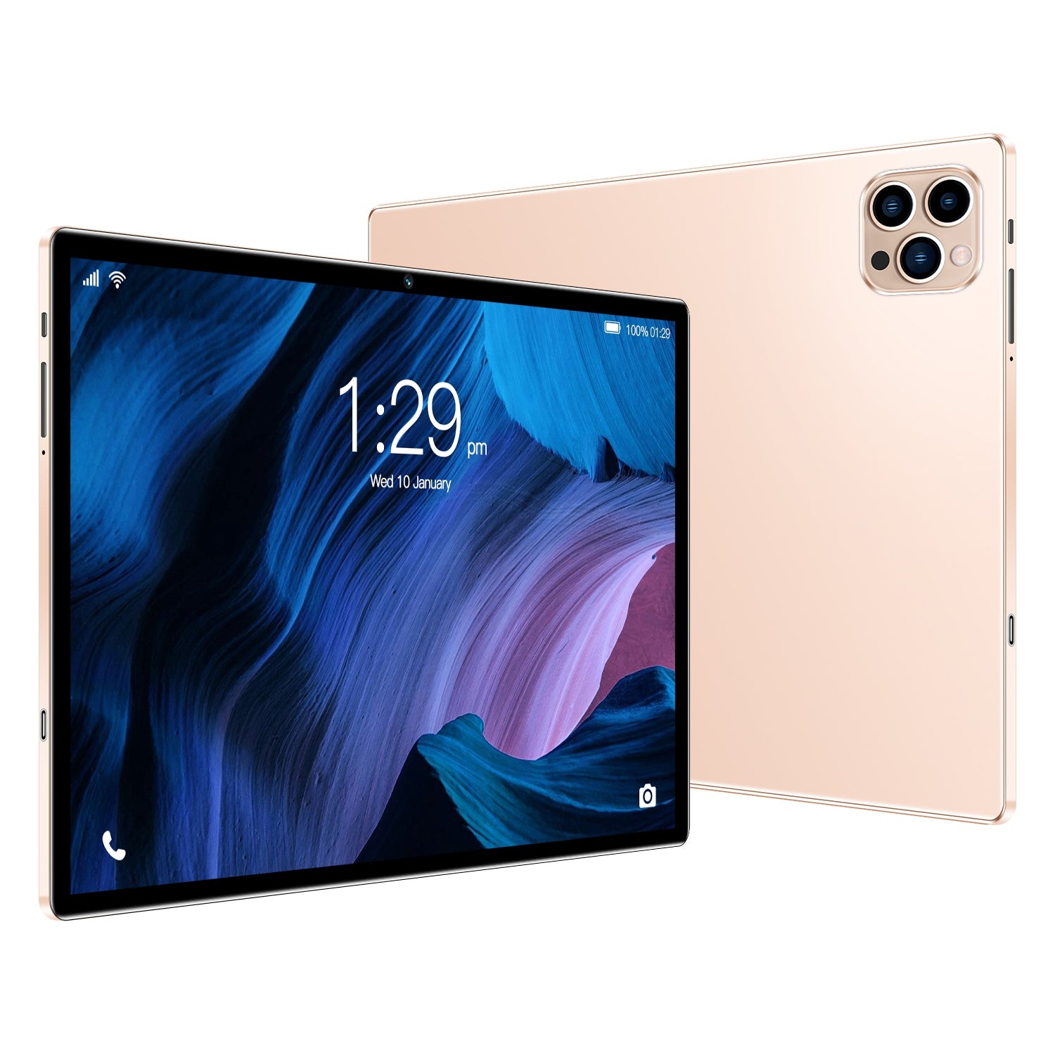 P60 4G Phone Call Tablet PC, 10.1 inch, 4GB+64GB, Android 10.0 MTK6750 Octa Core 1.8GHz, Dual SIM, Support GPS, OTG, WiFi, BT (Gold)