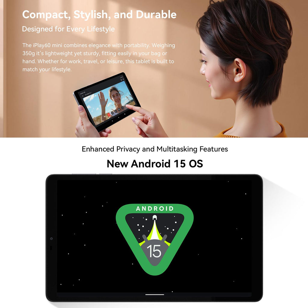 ALLDOCUBE iPlay 60 mini 4G LTE Tablet PC, 4GB+64GB, 8.68 inch Android 15 Unisoc T606 Octa Core Support Dual SIM (Grey)