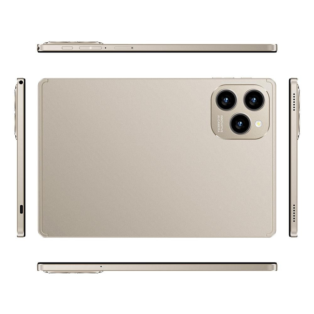 Pad 8 Pro 10.1 inch 4G LTE Tablet PC Combo Set, 4GB+32GB, Android 10 MT6755 Octa Core, with Keyboard / Mouse / Leather Case, US Plug (Gold)