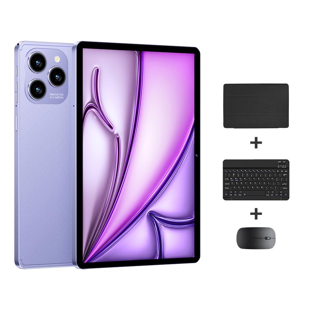 Pad 8 Pro 10.1 inch 4G LTE Tablet PC Combo Set, 4GB+32GB, Android 10 MT6755 Octa Core, with Keyboard / Mouse / Leather Case, EU Plug (Purple)